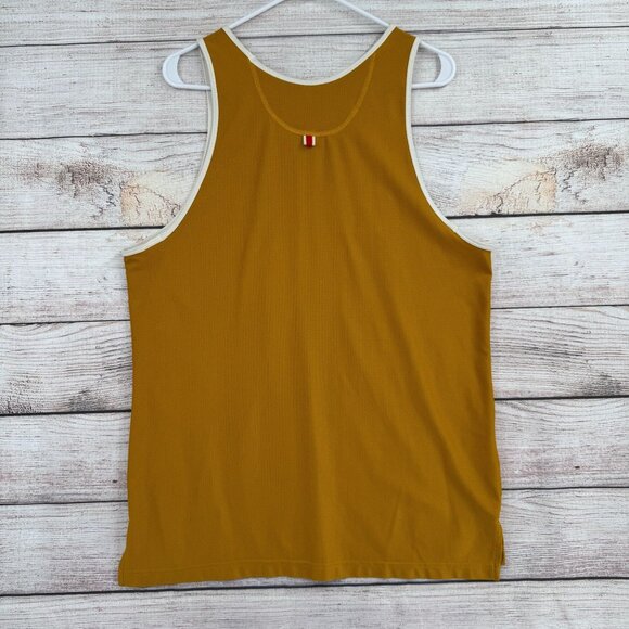 Tracksmith Athletic Shorts and Tank Set in Mustard and White - Picture 3 of 16